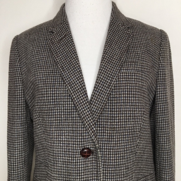 J. Crew Schoolboy Houndstooth Blazer Jacket Size 4 - Picture 2 of 8